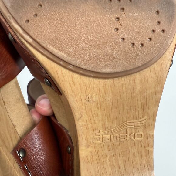 DANSKO Thea Clog Sandal Brown Buckle Mary Jane Leather Boho Size EU 41 10.5-11 - Picture 12 of 13